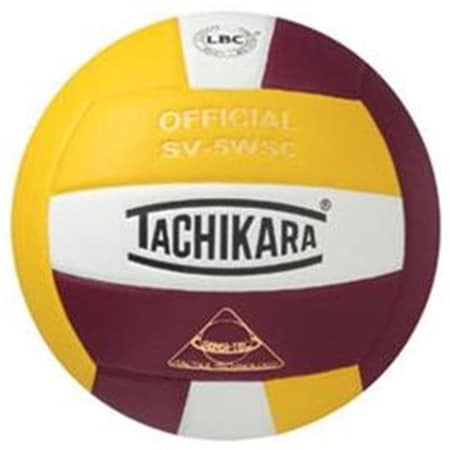 Tachikara Tachikara SV5WSC.GWC Sensi-Tec Composite High Performance Volleyball - Gold-White-Cardinal SV5WSC.GWC